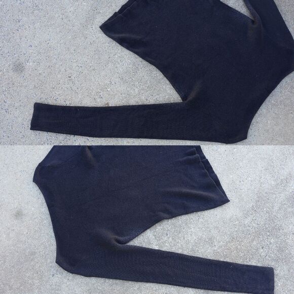 Vintage Cache Black Sequin Flower Sweater Women’s Large Ramie Cotton 90s Y2K - Picture 9 of 10